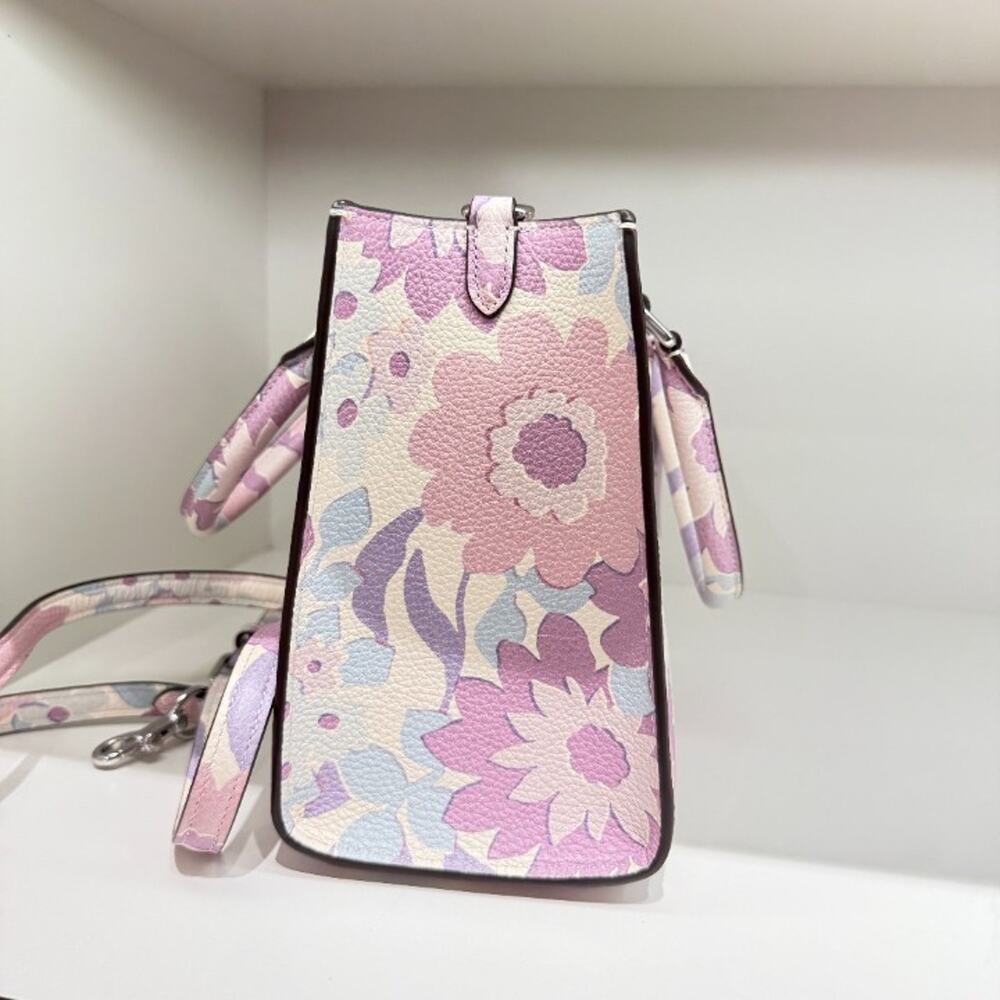 Coach CBM08 Maggie Small Tote Bag With Floral Print - Picture 3 of 7